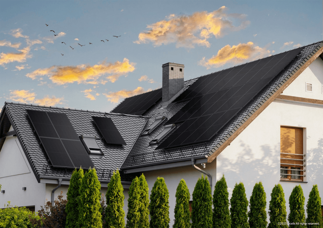 a photo of a newly installed solar panels.